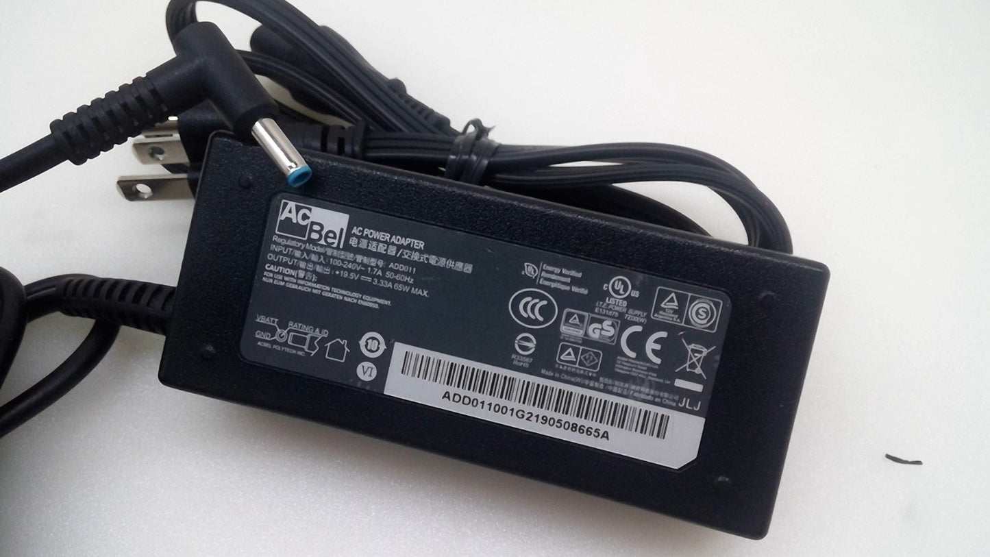 Genuine AcBel ADD011 AC Adapter 19.5V 3.33A Power Supply 65W Tip 4.5*3.0mm