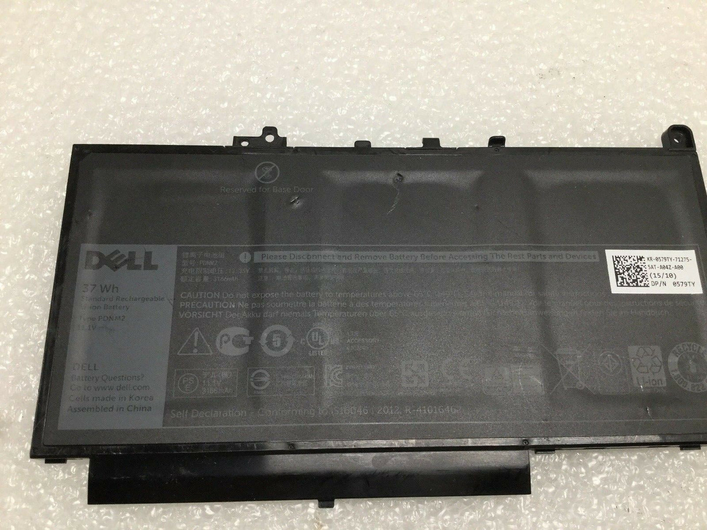 Original Dell PDNM2 37Wh Battery for Dell Latitude E7270 E7470 Laptop 0579TY
