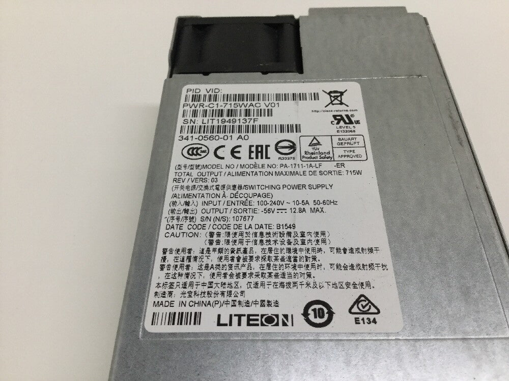 Cisco PWR-C1-715WAC Power Supply for 3850 Series Switch