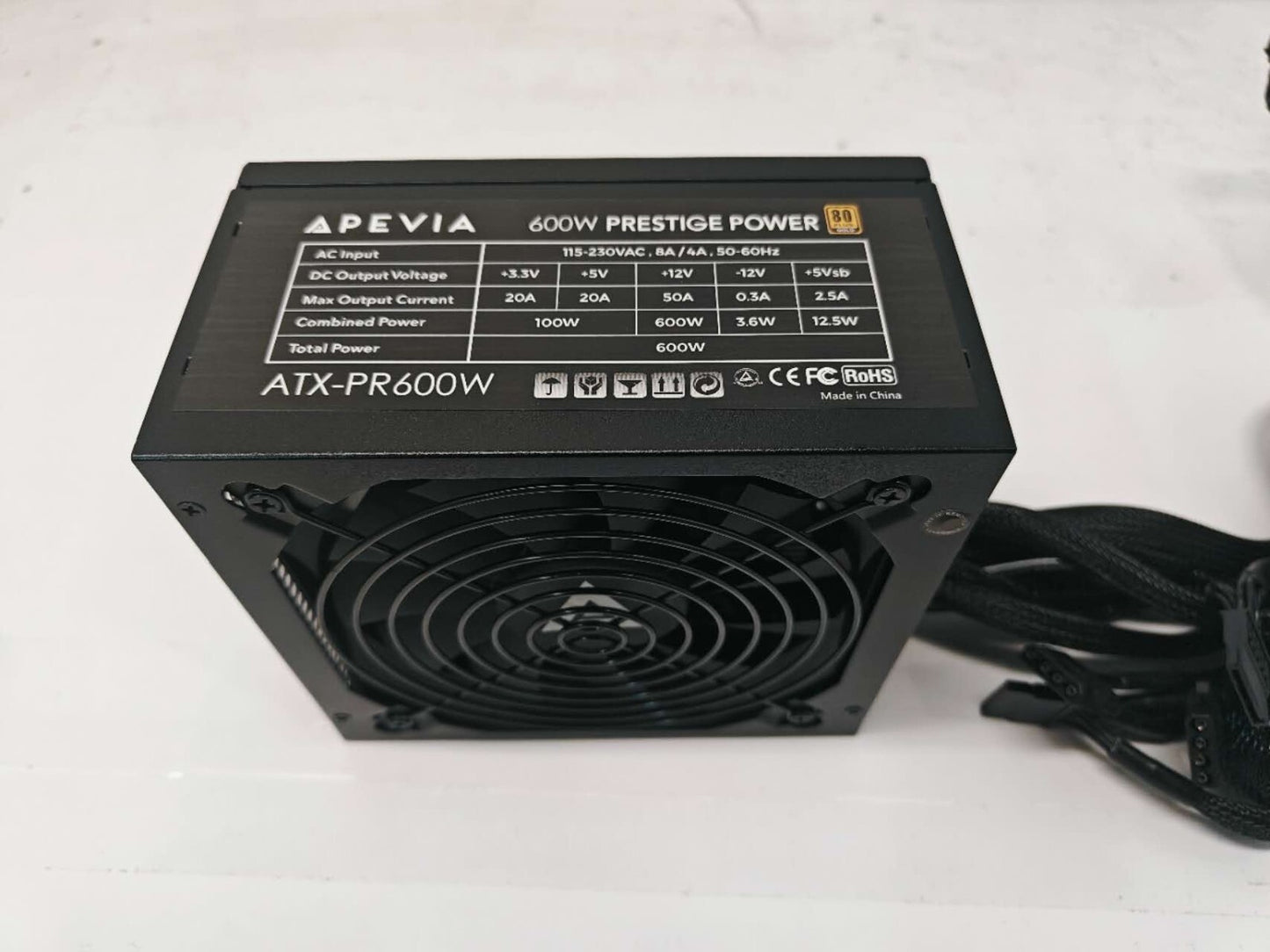 Apevia Prestige Series ATX-PR600W 600W 80 PLUS Gold ATX12V Power Supply