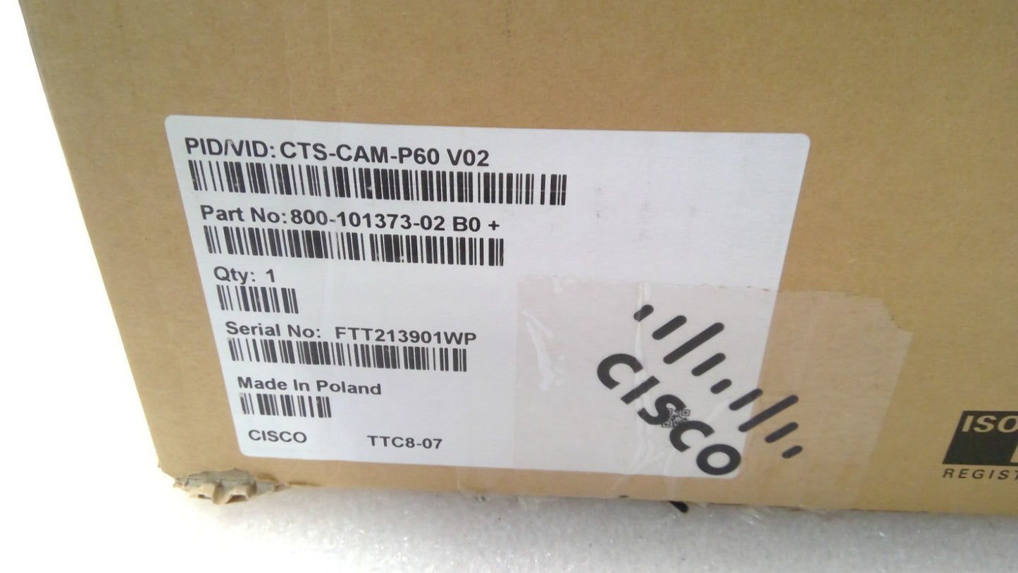Open Box Cisco CTS-CAM-P60 V02 PrecisionHD 1080p P60 Camera 800-101373-02