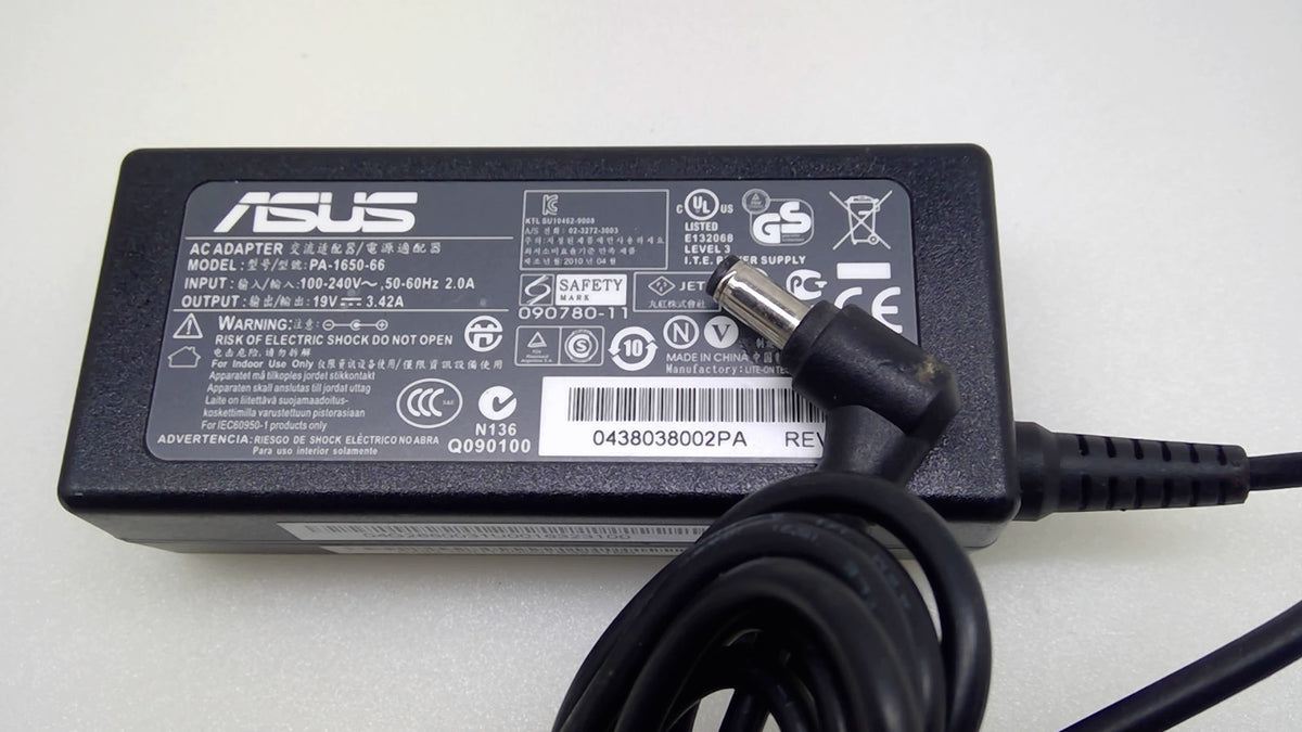 Genuine ASUS PA-1650-66 65W Laptop AC Adapter 19V 3.42A 5.5x2.5mm