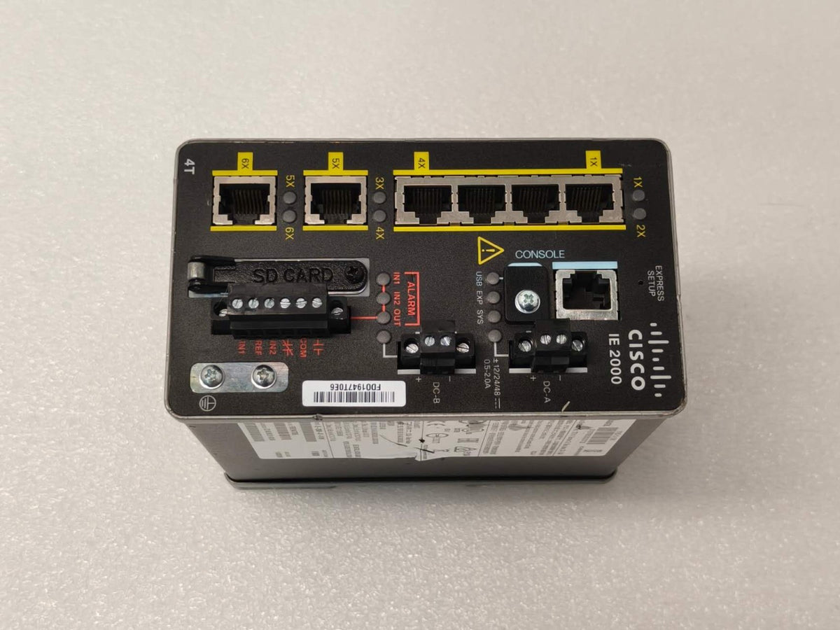 Cisco IE-2000-4T-B 4-Port 10/100 LAN Industrial Ethernet Network Switch
