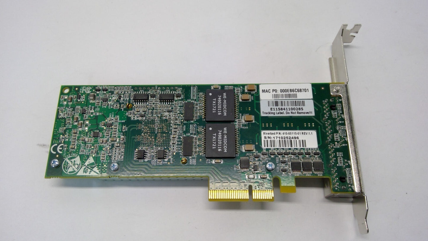 Riverbed 410-00115-01 1Gbps Quad Port Gigabit PCI-E Bypass Network Card I350-T4