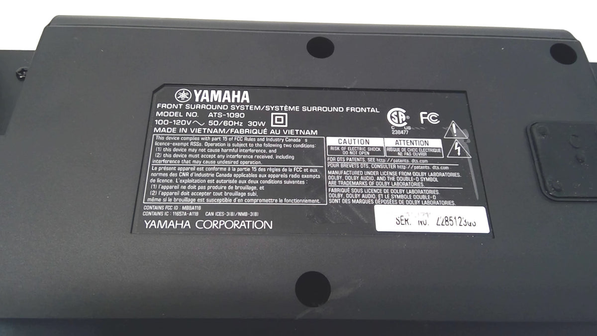 Yamaha ATS-1090 Soundbar with Built-in Subwoofers Bluetooth Alexa 4K HDMI ARC