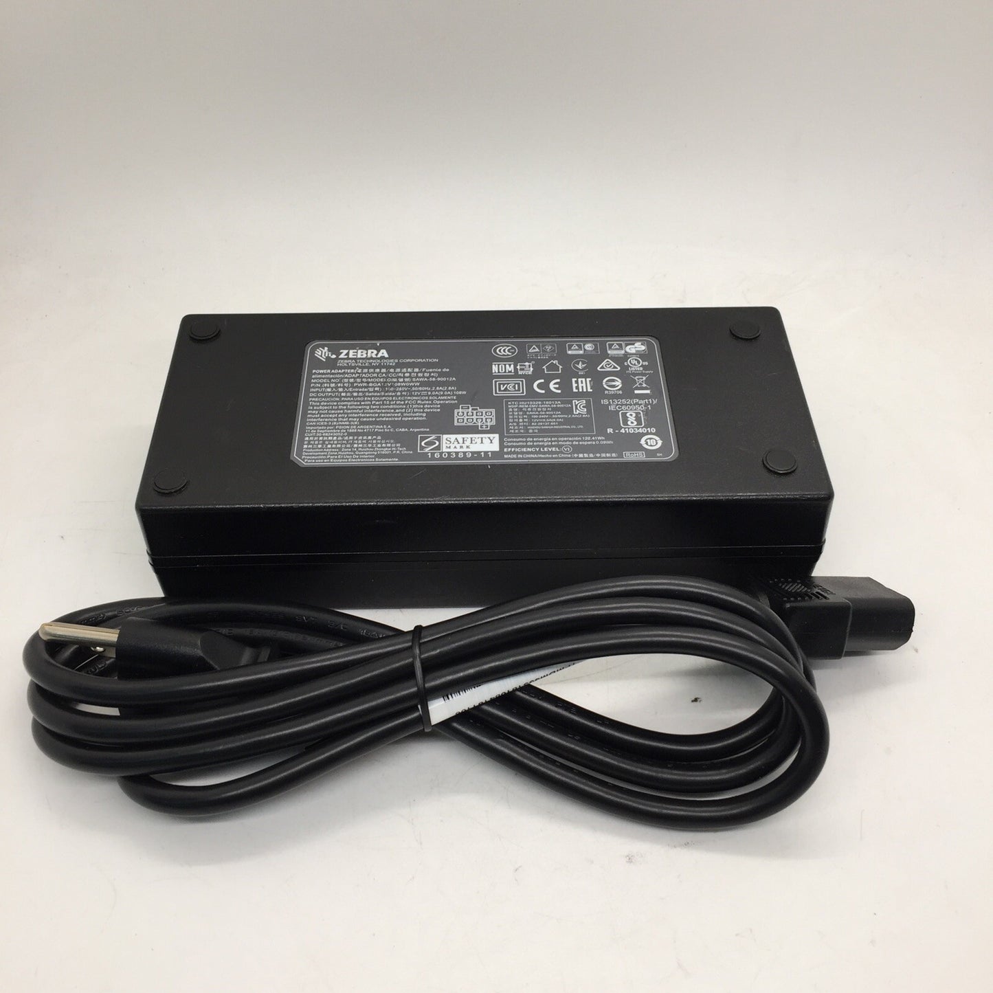 Zebra SAWA-58-90012A 12V 9 0A AC Power Supply Adapter