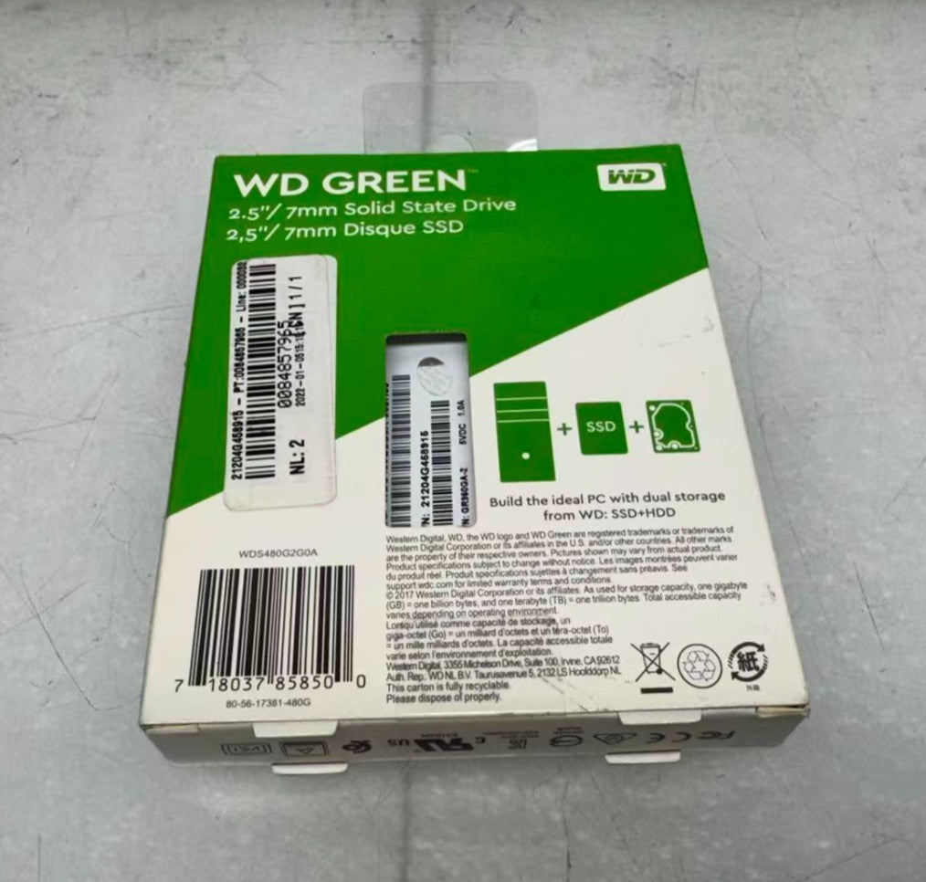 WD GREEN SATA SSD 480GB 2.5" up to 45 MB/S