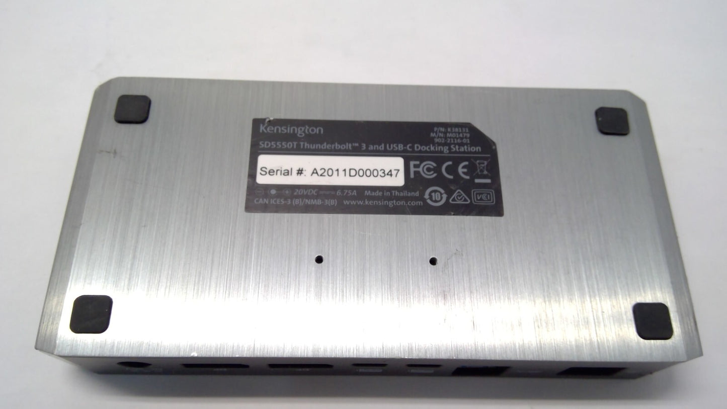 Kensington SD5550T (K38131) Thunderbolt 3 Docking Station for Windows and Mac