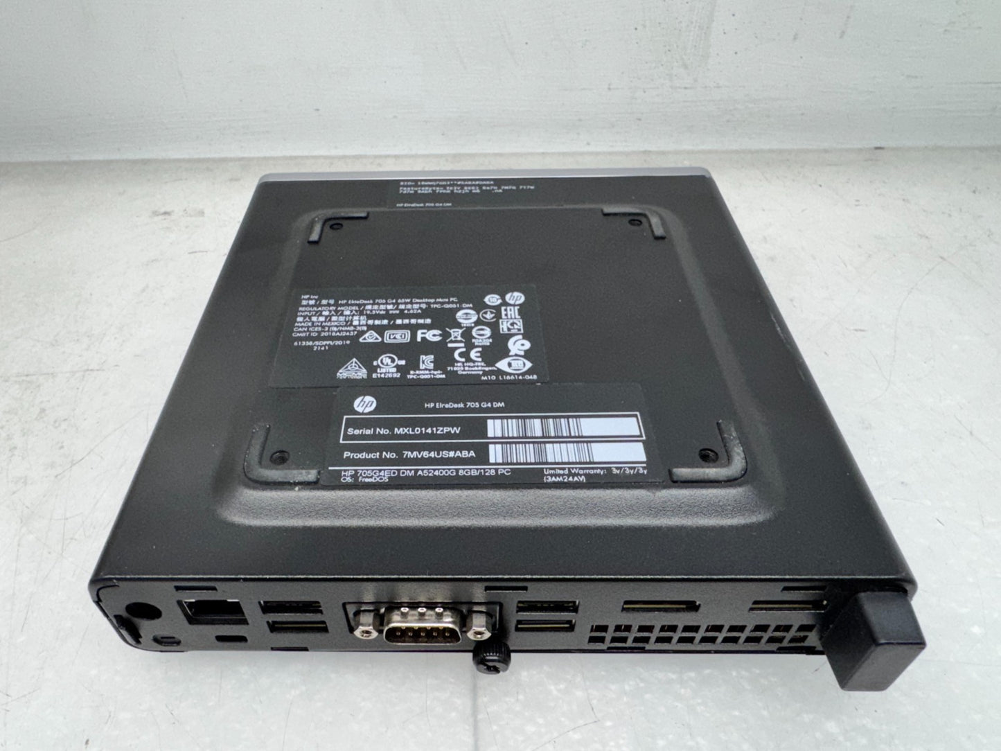 HP EliteDesk 705 G4 Mini Ryzen 5 2400G@3.60GHz 16G 240G Inner WIFI No OS,AC