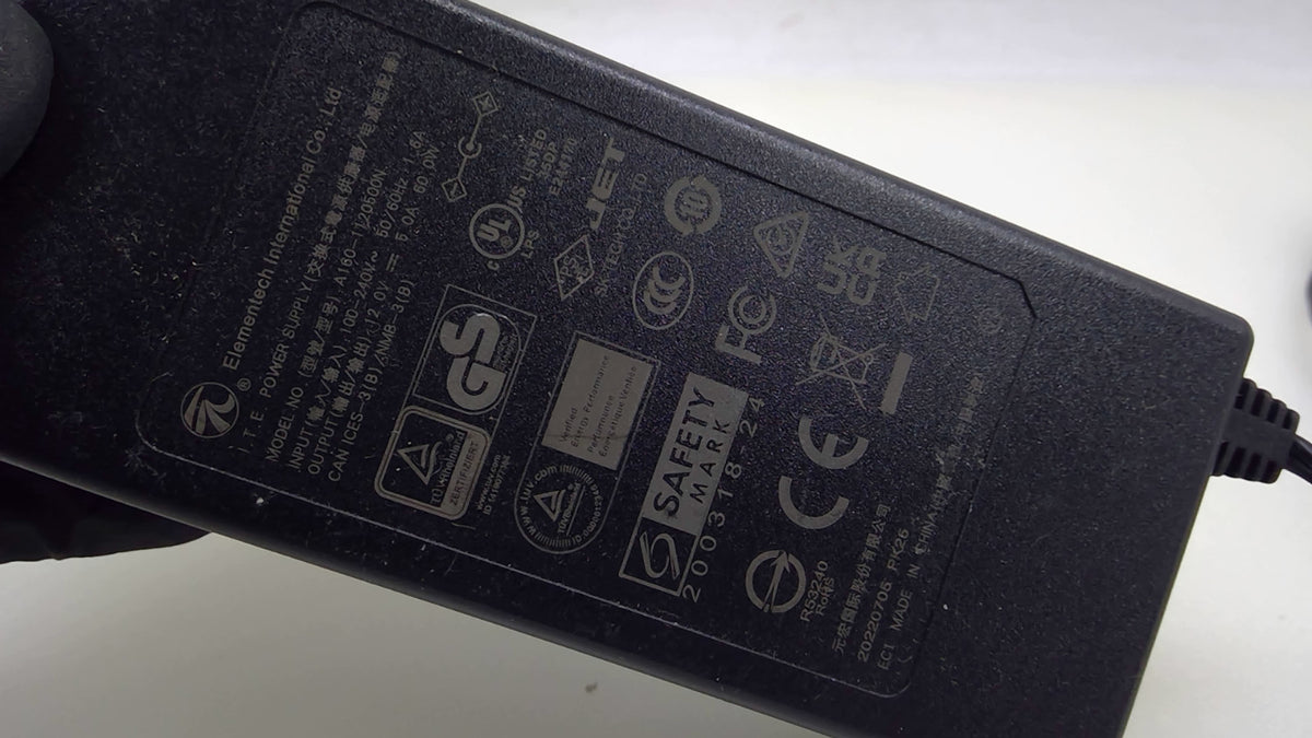 Elementech 60W AC Adapter A160-1120500N 12V 5A for Verifone POS