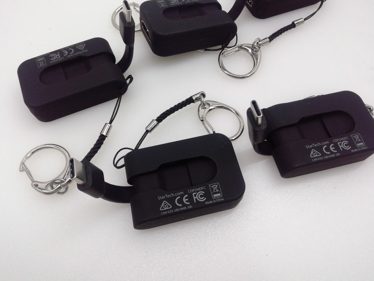 Lot Of 5 - StarTech CDP2HDFC USB-C to HDMI Keychain Adapter 4K VIDEO