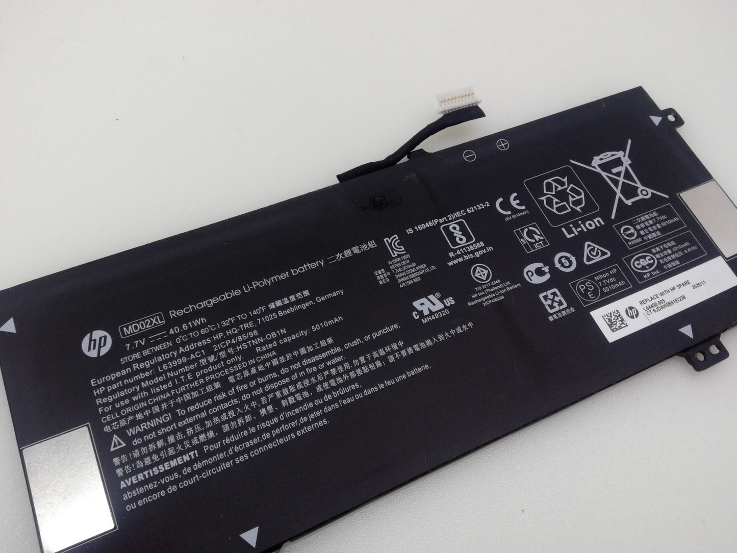 Genuine Laptop Battery MD02XL For HP Chromebook X360 12B 12-H HSTNN-OB1N Series