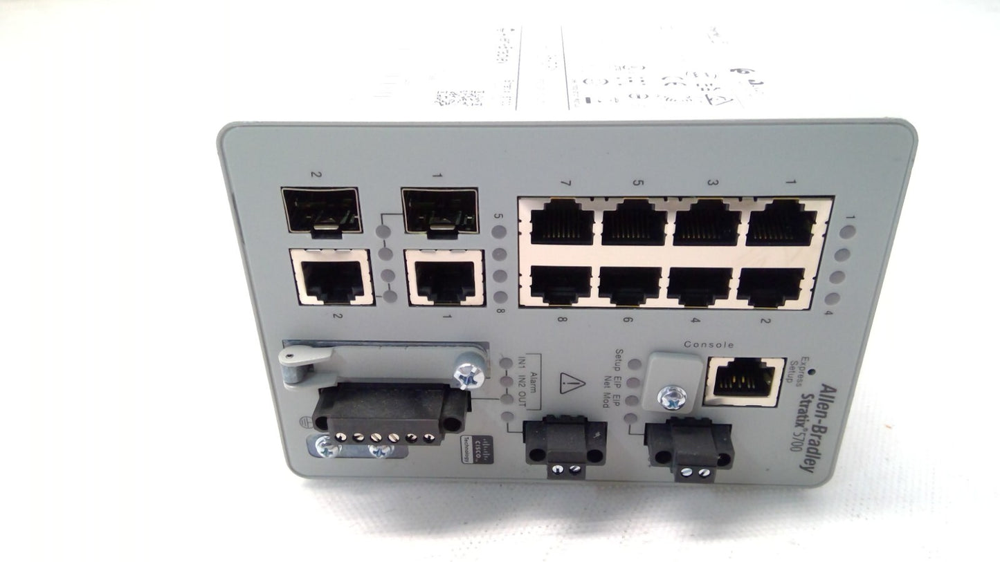 ALLEN BRADLEY 1783-BMS10CGP SER A ETHERNET SWITCH
