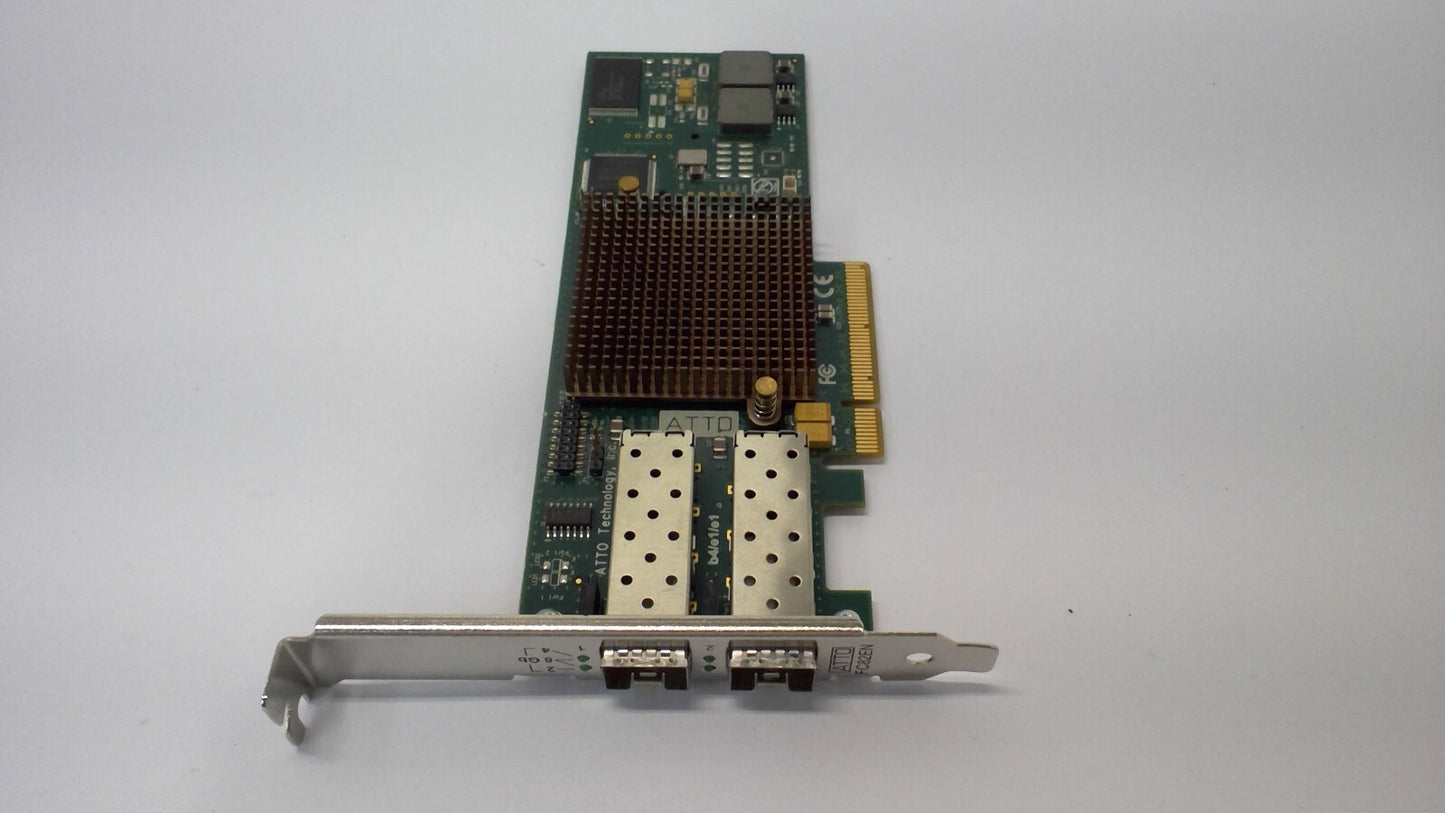 ATTO B4/e1/e1 FC82EN NIC Fiber Fibre Channel PCI-e Card High profile