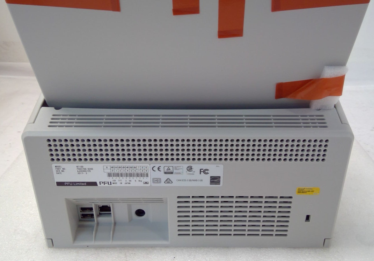 Open box Fujitsu N7100 Touchscreen Network document scanner/NO Power Adapter