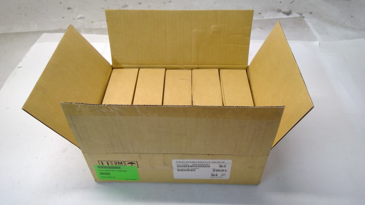 New Lot of 5 Polycom VVX 2200-48560-001 Power Adapter Kits 48V 0.52A