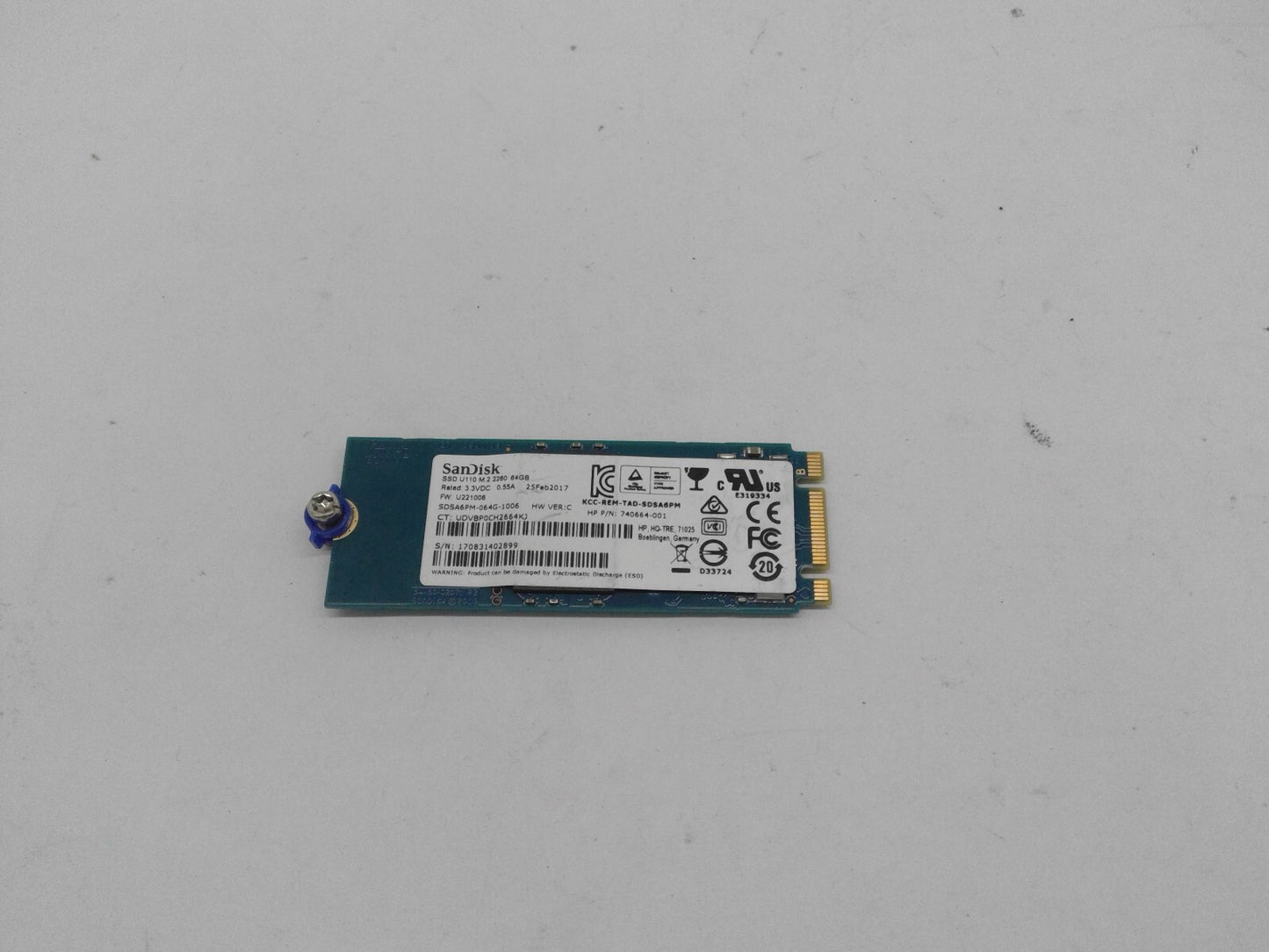 Sandisk U110 M.2 2260 64GB SSD SDSA6PM-064G-1006