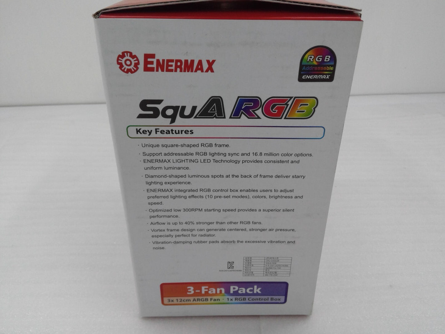 Enermax SquA RGB White 3X-Fan Pack UCSQARGB12P-W-BP3