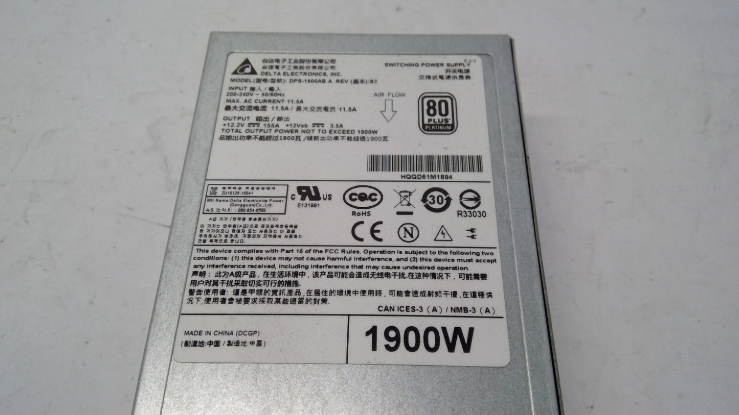 Arista DPS-1900AB 1900W AC Power Supply Switch PWR-1900AC-F 80 Plus Platium