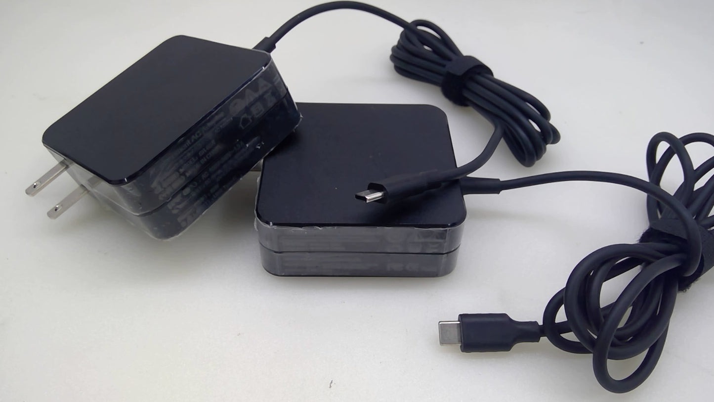 lot of 2 65W USB-C /Type-C Ac Adapter Charger 20V 3.25A For Lenovo