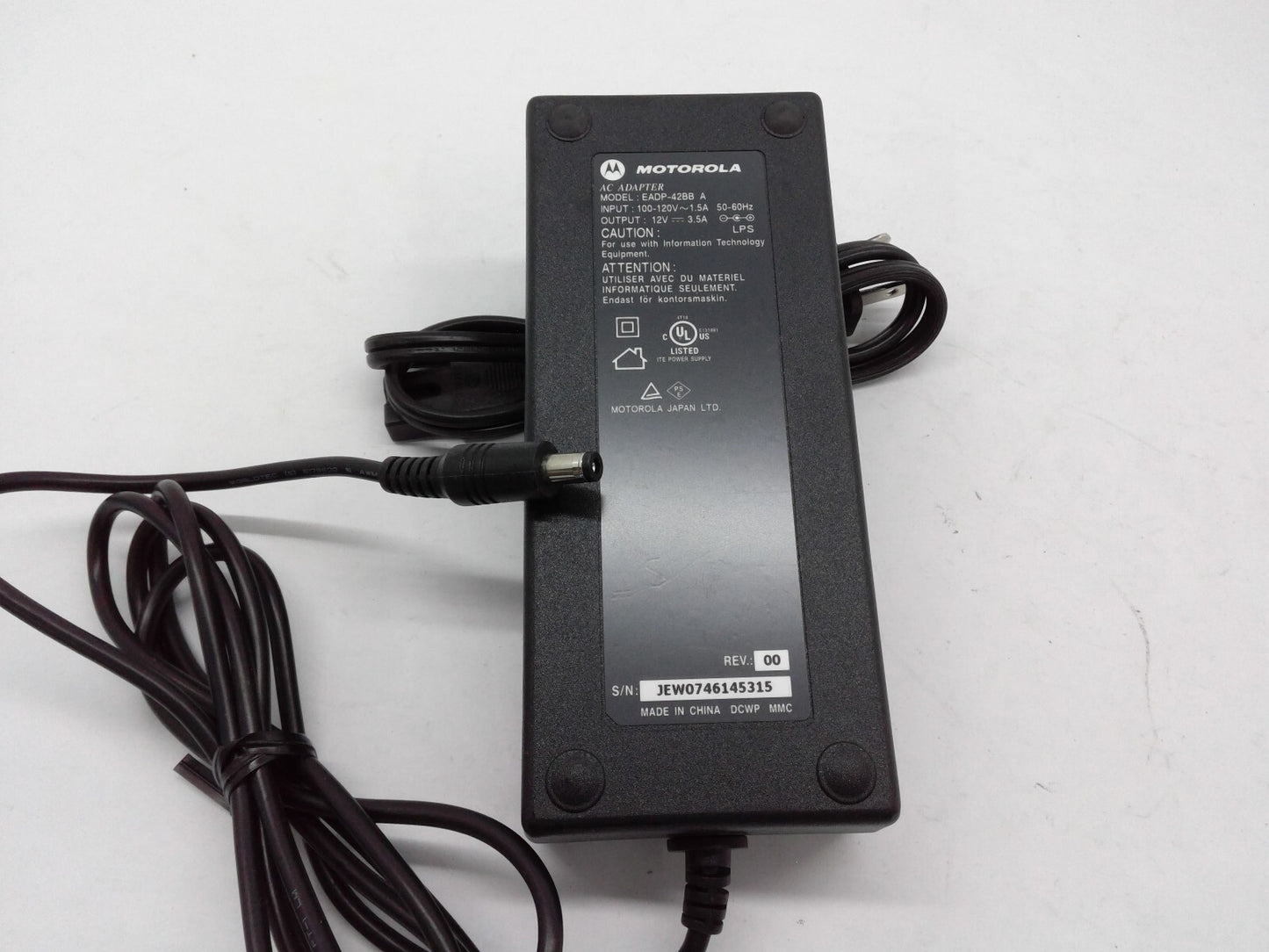 Original Motorola AC Adapter EADP-42BB A Power Supply 12V 3.5A Plug 5.5x2.5mm