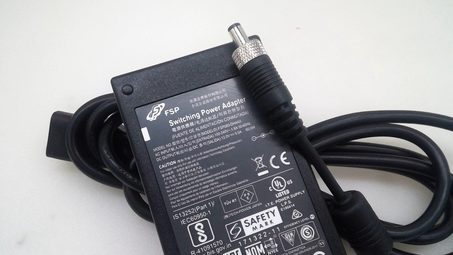 Original FSP AC Adapter FSP060-DHAN3 Power Supply 12V 5A 60W Screw Lock