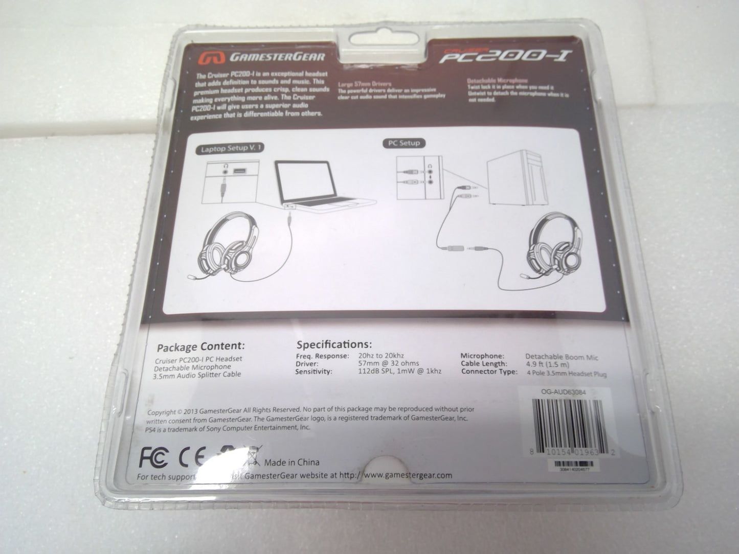 Syba OG-AUD63084 Cruiser PC200-I Stereo Gaming Headset W/ Boom Microphone