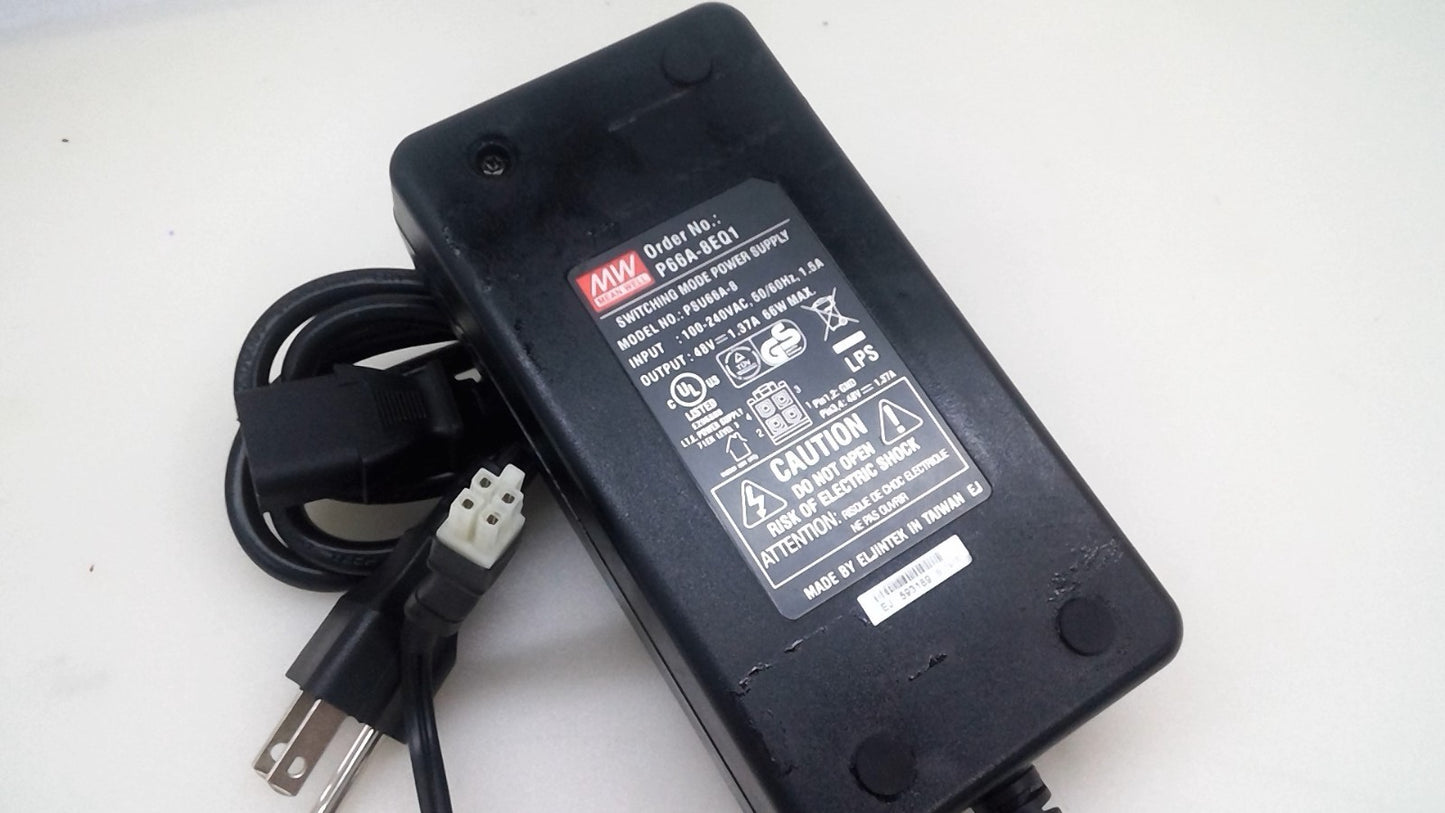 Mean Well ELJINTEK Power Supply P66A-8EQ1 48V 1.37A 66W 4-Pin W/Cord