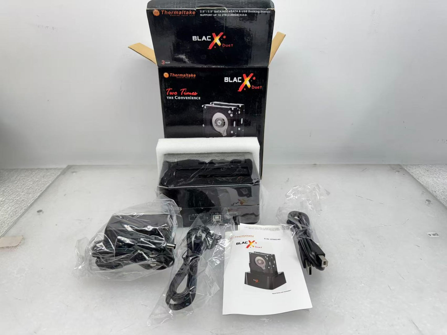 Thermaltake BlacX Duet Dual 2.5”/3.5” SATA External Hard Drive Dock Open Box