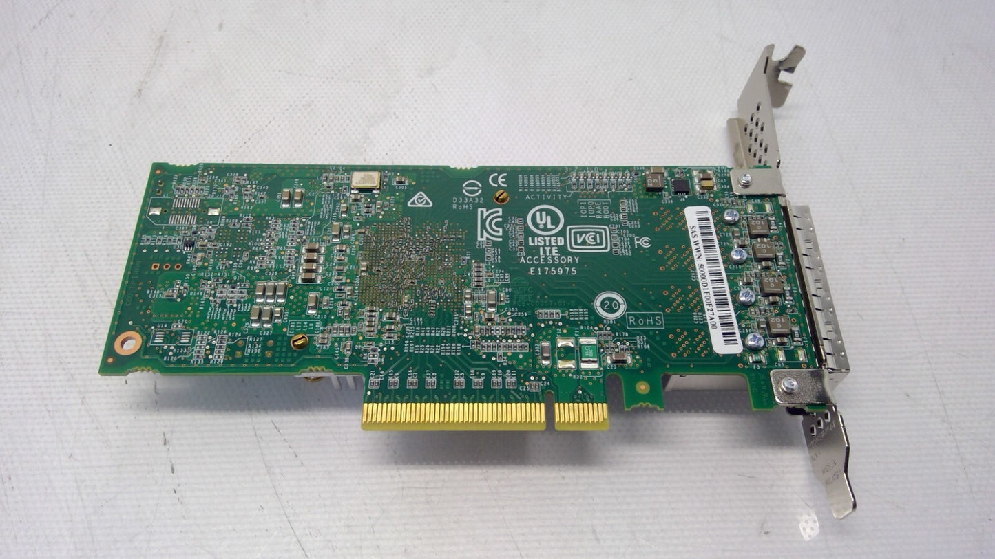 Microsemi 111-03801+A0 Quad-Port 12G Mini SAS HBA High Profile 0HHJD7 ASA-80165H