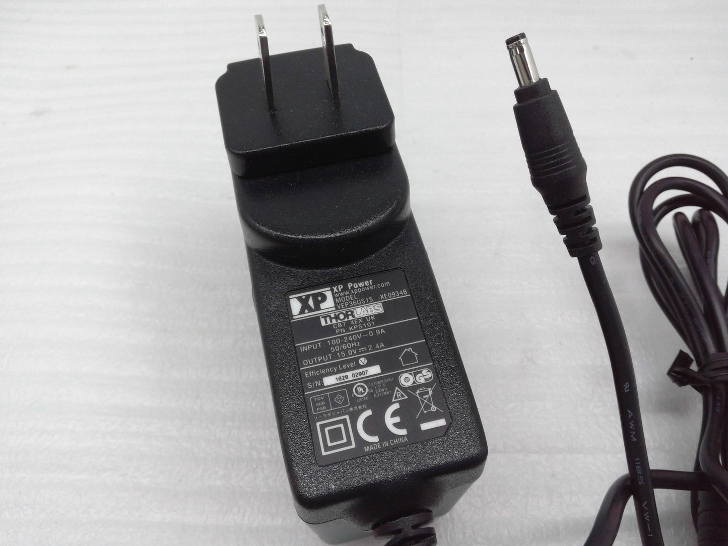 XP Power 36W 15V 2.4A AC Adapter Power Supply VEP36US15 XE0934B 5.5mm
