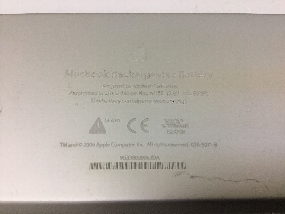 Original Genuine Apple Battery A1185 for Apple 13.3" MacBook White A1181