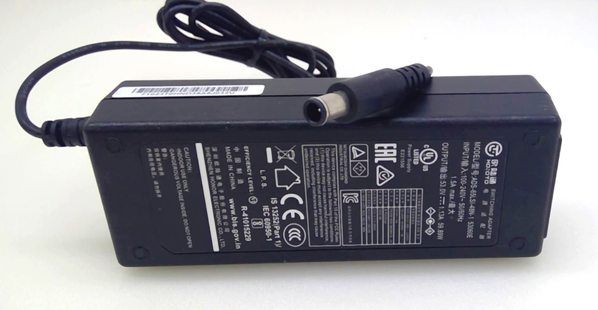 Hoioto ADS-65LSI-48N-1 53V 1.13A 60W AC/DC Power Adapter6.0 X4.4mm w/ AC Cord