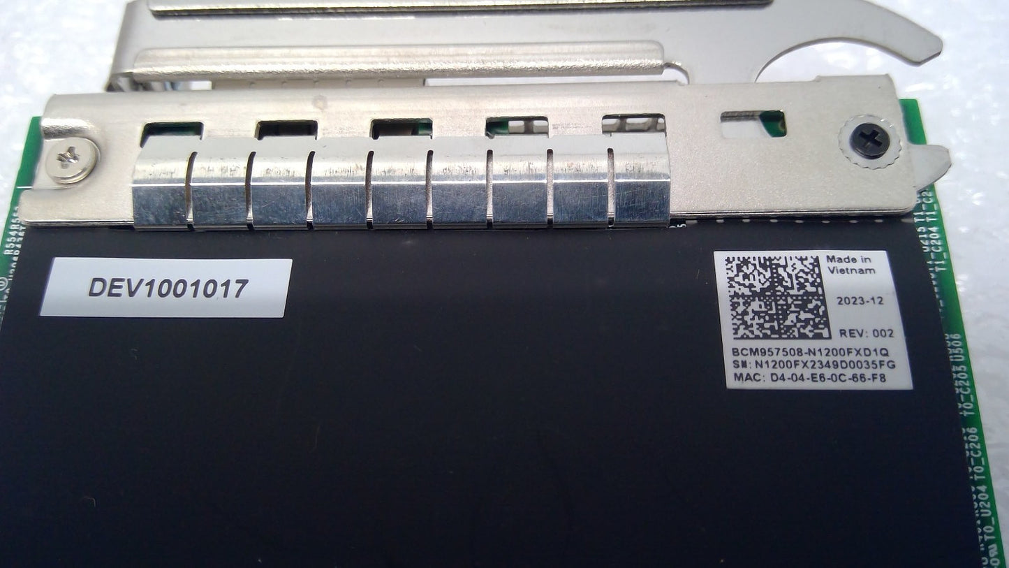 Broadcom Single-Port 100Gb QSFP56 CX150038 57508 OCP Mezzanine NIC BCM957508