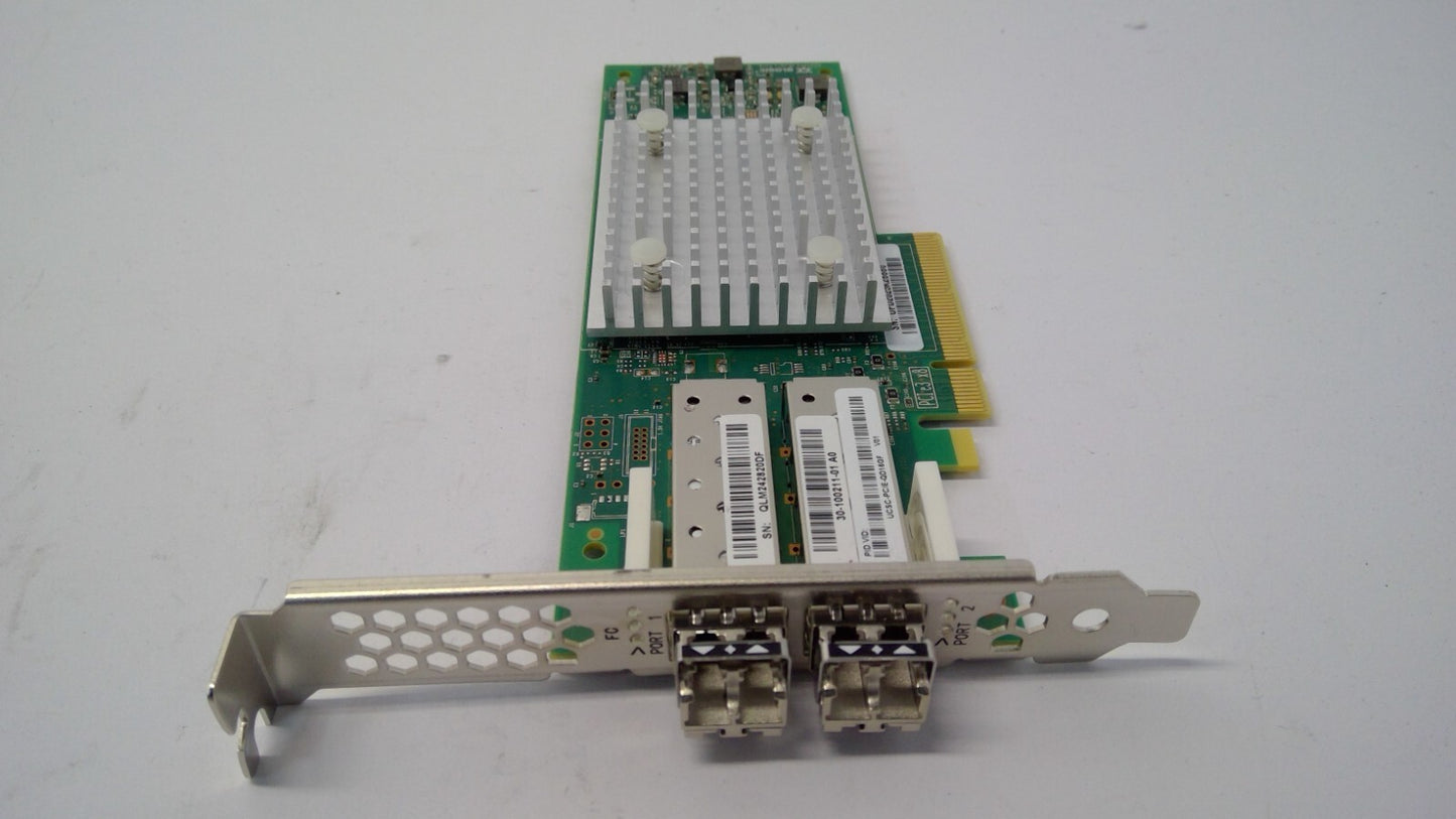 QLOGIC QLE2692-CSC Dual Port 16Gb FC Host Bus Adapter UCSC-PCIE-QD16GF w/2 SFP