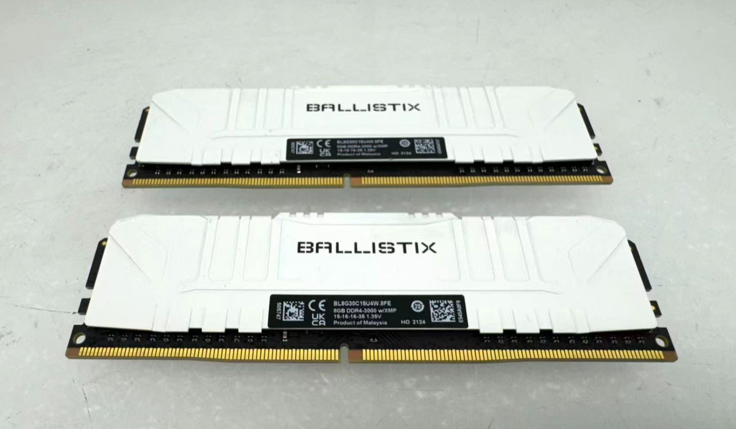 Crucial Ballistix 16GB (2x8GB) DDR4-3000 Desktop Memory BL8G30C15U4W White