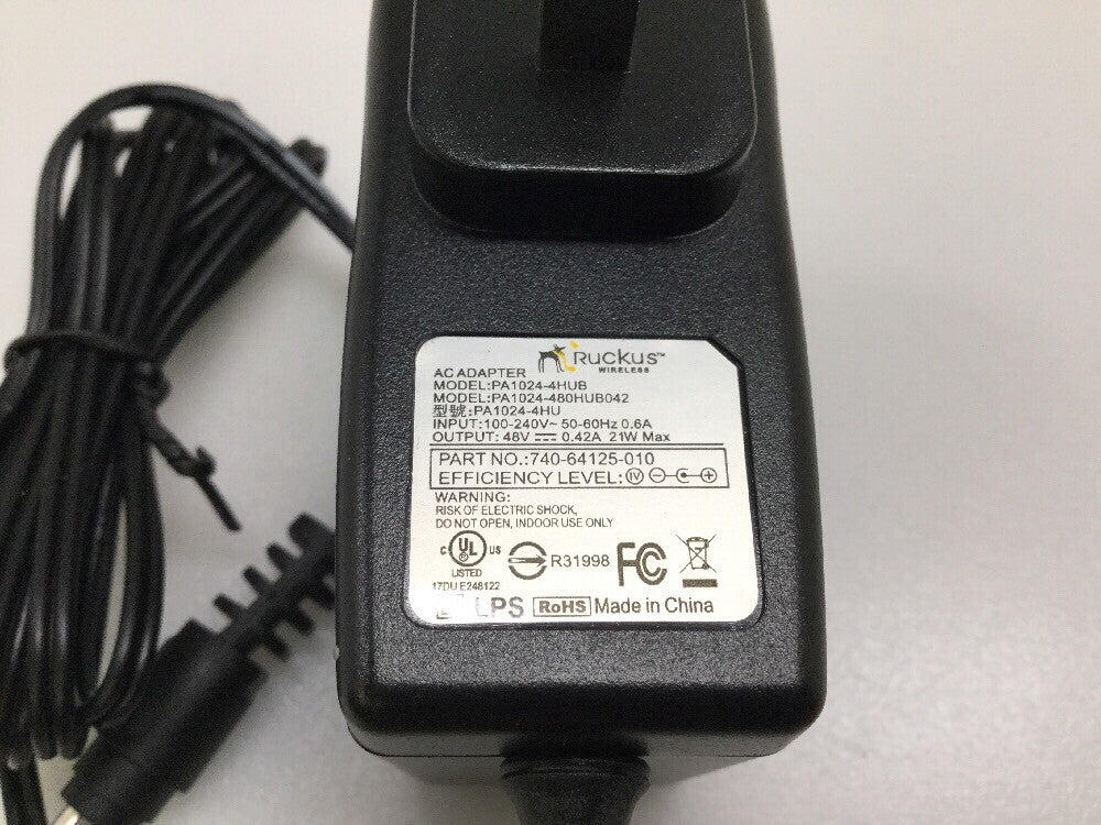Ruckus Wireless Wall Charger 48V 0.42A 21W AC Adapter PA-1024-4HUB PA-1024-4HU