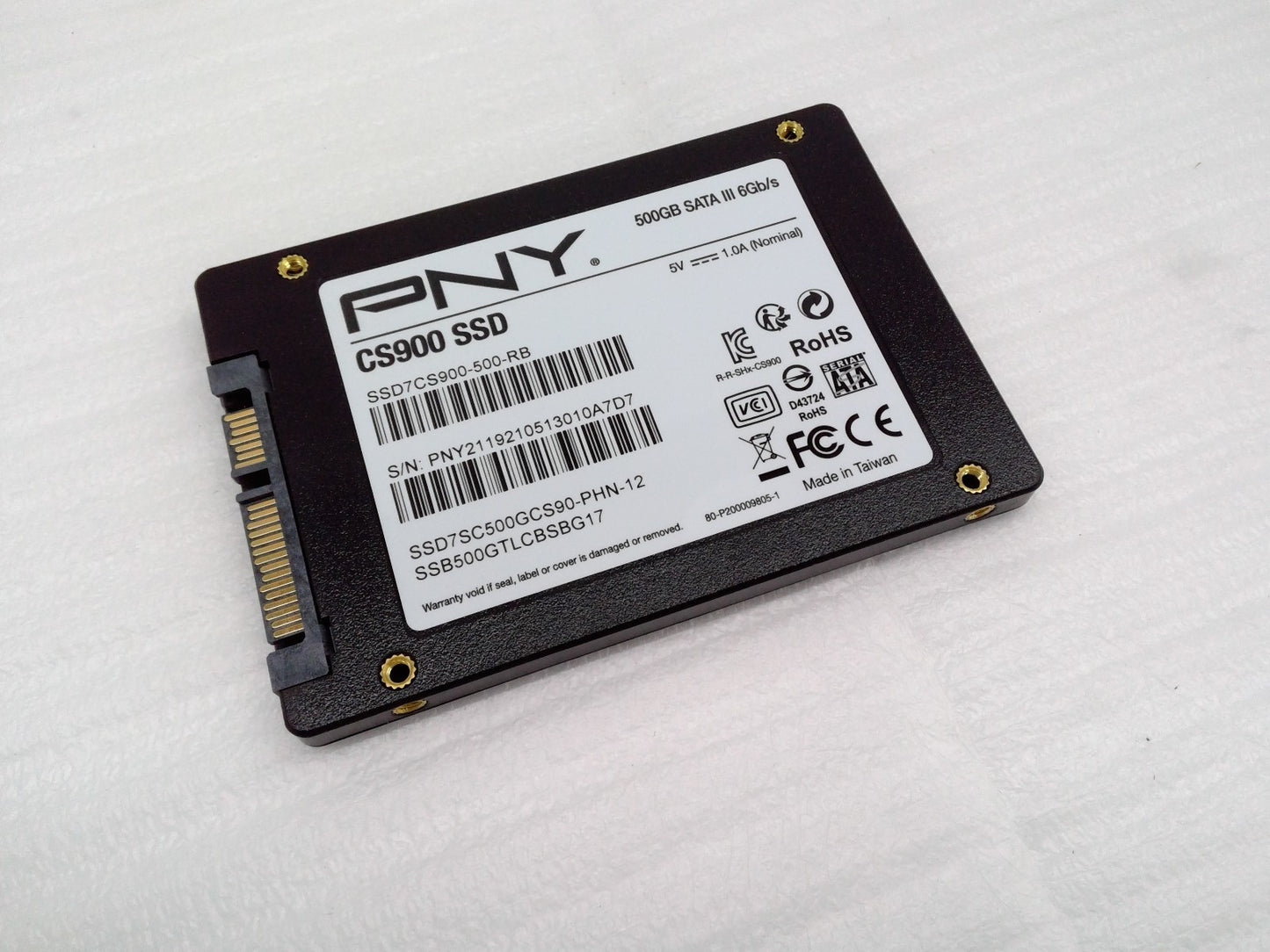 PNY CS900 500GB 3D NAND 2.5" SATA III Internal SSD SSD7CS900-500-RB