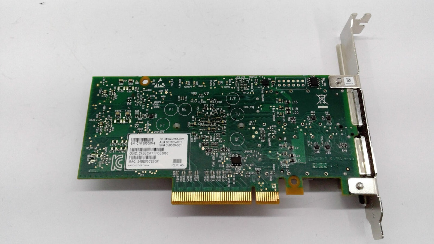 HP 649281-B21 Board Dual Port IB4x FDR CX3 PCI-e 656089-001 CX354A open box