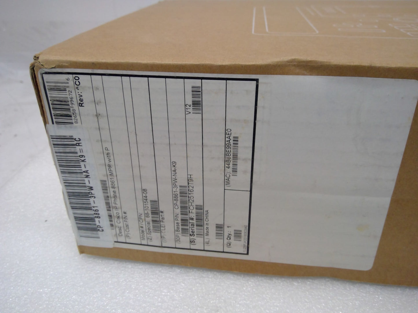 New Cisco CP-8861-3PW-NA-K9 LCD Bluetooth Wi-Fi VoIP Phone