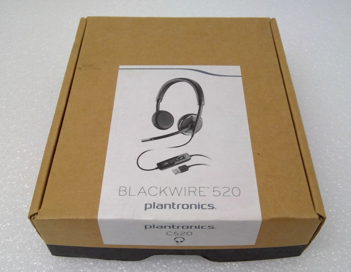 Plantronics Blackwire C520 Headset Wired Black 88861-01 NEW OPEN BOX