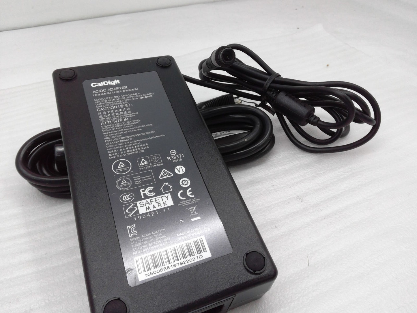 Original CalDigit AC/DC Adapter LPS-190AB FSP180-ACAN3 Power Supply 20V 9A 180W