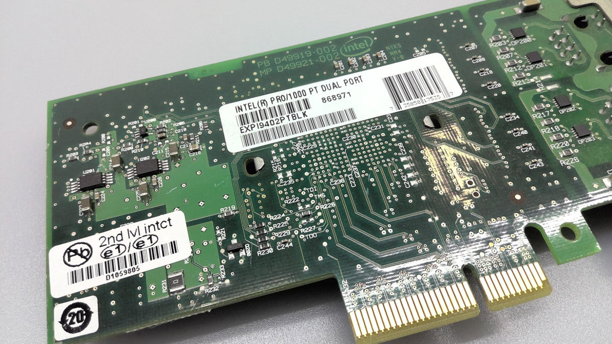 INTEL EXPI9402PTBLK PRO/1000 Dual Port PCI-E Network Card Full Bracket