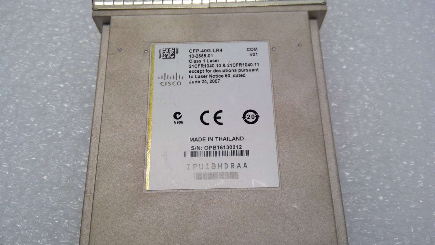 Cisco CFP-40G-LR4 40GBASE-LR4 10-2558-01 and OTU3 C4S1-2D1 CFP Module for SMF