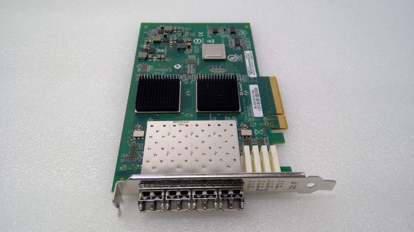 QLOGIC QLE2564 PX4810402-06 PCIe HBA FIBRE CHANNEL ADAPTER w Transceivers 4-PORT
