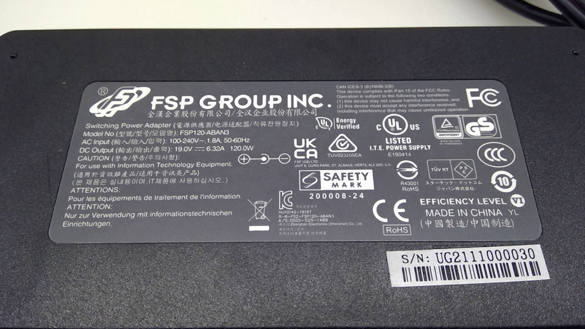 Genuine FSP Group FSP120-ABAN3 120W 19V 6.32A AC Adapter 5.5x2.5mm