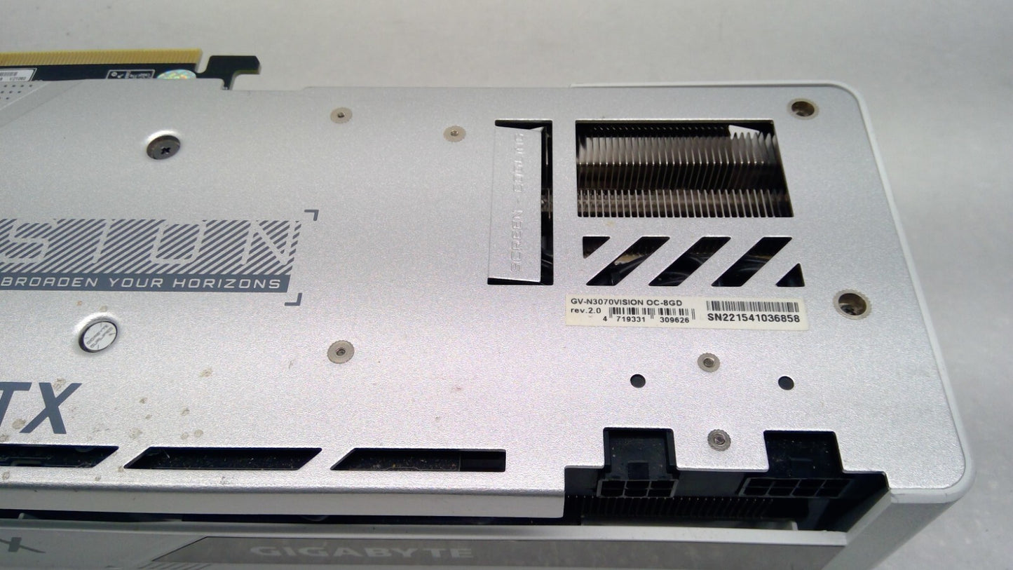 GIGABYTE GeForce RTX 3070 VISION OC 8GB GDDR6 GV-N3070VISION OC-8GD White