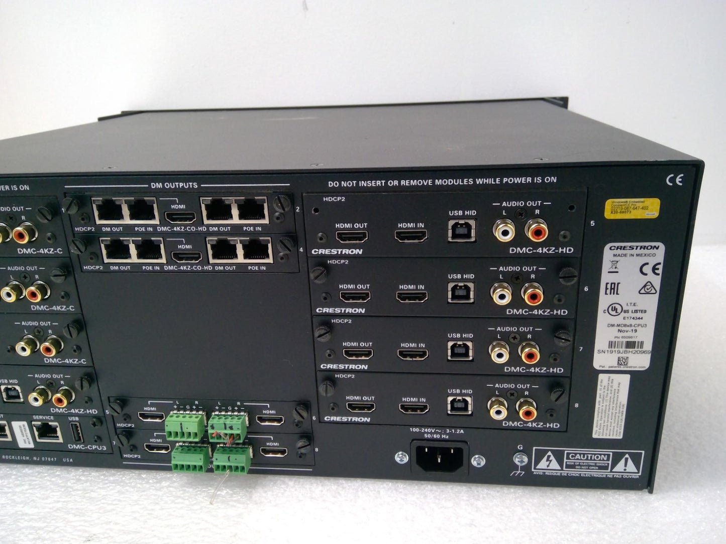 Crestron Digital Media Switcher DM-MD8X8-CPU3 *READ*