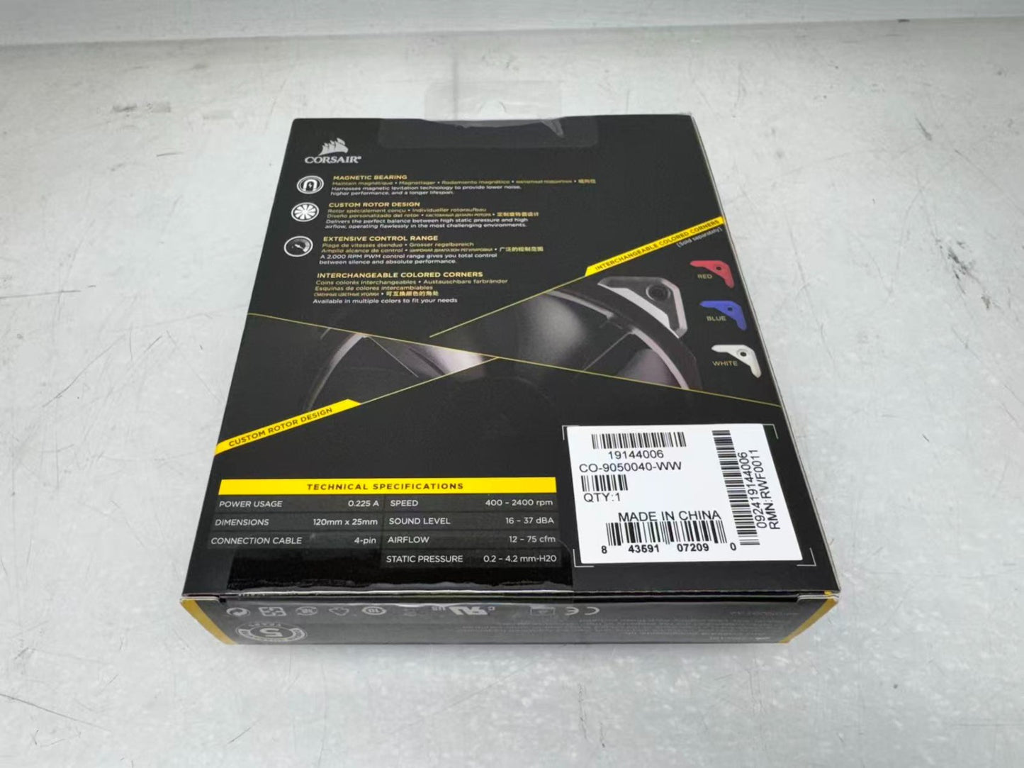 CORSAIR ML120 Pro 120mm Magnetic Levitation Fan Open Box