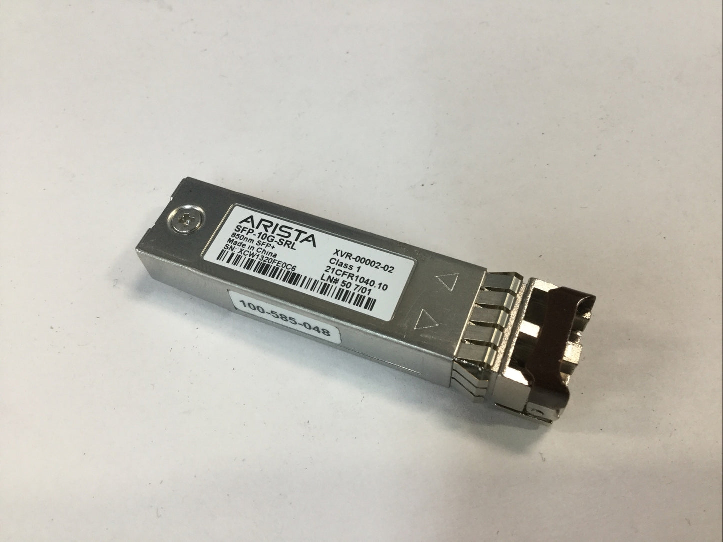 Arista 10G SFP-10G-SR XVR-00002-02/XVR-10001-20 10GB 850nm SFP+ Transceiver